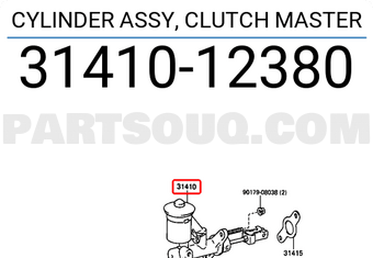 Toyota 3141012380 CYLINDER ASSY, CLUTCH MASTER