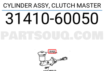 Toyota 3141060050 CYLINDER ASSY, CLUTCH MASTER
