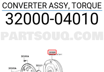Toyota 3200004010 CONVERTER ASSY, TORQUE