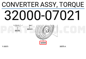 Toyota 3200007021 CONVERTER ASSY, TORQUE