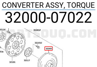 Toyota 3200007022 CONVERTER ASSY, TORQUE