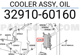 Toyota 3291060160 COOLER ASSY, OIL