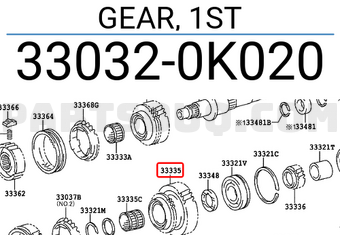 Toyota 330320K020 GEAR, 1ST