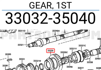 Toyota 3303235040 GEAR, 1ST