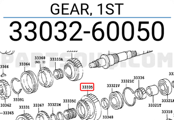 Toyota 3303260050 GEAR, 1ST