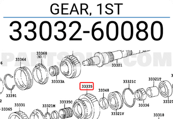 Toyota 3303260080 GEAR, 1ST