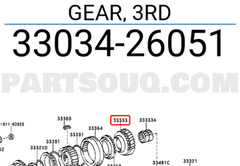 Toyota 3303426051 GEAR, 3RD