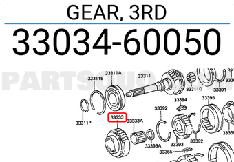 Toyota 3303460050 GEAR, 3RD