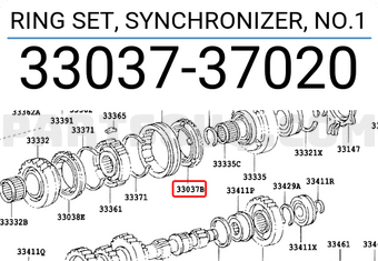 Toyota 3303737020 RING SET, SYNCHRONIZER, NO.1