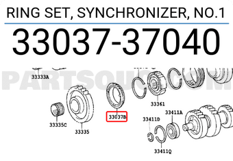 Toyota 3303737040 RING SET, SYNCHRONIZER, NO.1