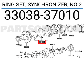 Toyota 3303837010 RING SET, SYNCHRONIZER, NO.2