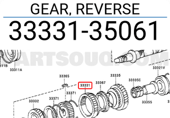 Toyota 3333135061 GEAR, REVERSE