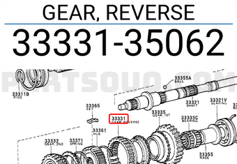 Toyota 3333135062 GEAR, REVERSE