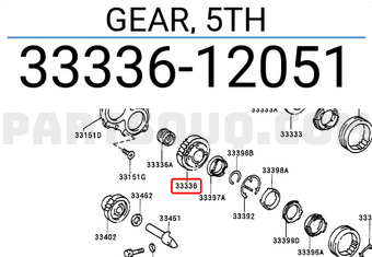 Toyota 3333612051 GEAR, 5TH