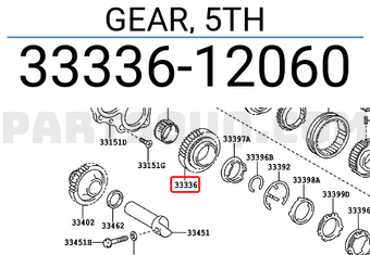 Toyota 3333612060 GEAR, 5TH