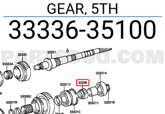 Toyota 3333635100 GEAR, 5TH