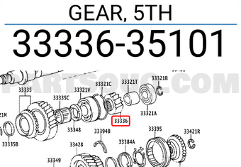 Toyota 3333635101 GEAR, 5TH