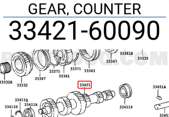 Toyota 3342160090 GEAR, COUNTER