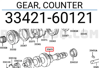 Toyota 3342160121 GEAR, COUNTER
