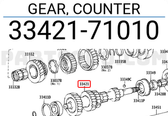 Toyota 3342171010 GEAR, COUNTER