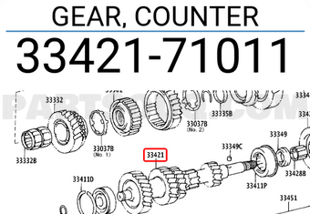Toyota 3342171011 GEAR, COUNTER