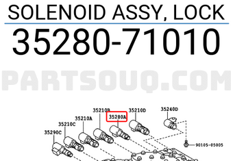 Toyota 3528071010 SOLENOID ASSY, LOCK