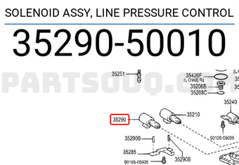 Toyota 3529050010 SOLENOID ASSY, LINE PRESSURE CONTROL