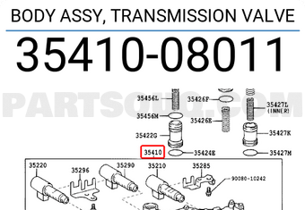 Toyota 3541008011 BODY ASSY, TRANSMISSION VALVE