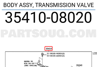 Toyota 3541008020 BODY ASSY, TRANSMISSION VALVE