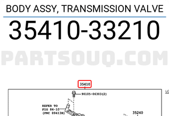 Toyota 3541033210 BODY ASSY, TRANSMISSION VALVE