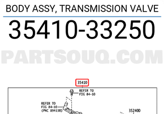 Toyota 3541033250 BODY ASSY, TRANSMISSION VALVE