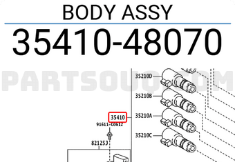 Toyota 3541048070 BODY ASSY
