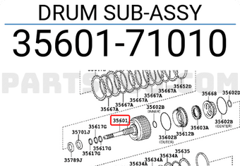 Toyota 3560171010 DRUM SUB-ASSY