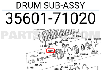 Toyota 3560171020 DRUM SUB-ASSY