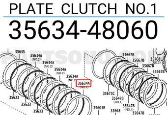 Toyota 3563448060 PLATE CLUTCH NO.1
