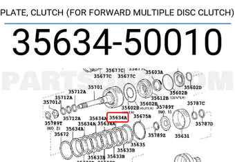 Toyota 3563450010 PLATE, CLUTCH (FOR FORWARD MULTIPLE DISC CLUTCH)