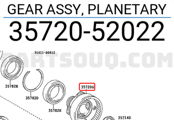 Toyota 3572052022 GEAR ASSY, PLANETARY