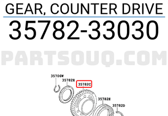 Toyota 3578233030 GEAR, COUNTER DRIVE