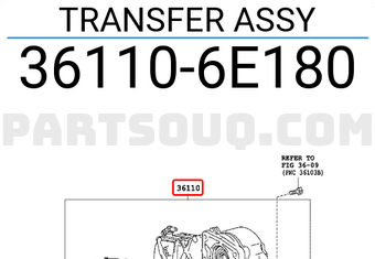 Toyota 361106E180 TRANSFER ASSY