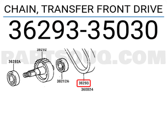 Toyota 3629335030 CHAIN, TRANSFER FRONT DRIVE