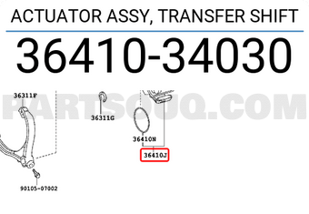 Toyota 3641034030 ACTUATOR ASSY, TRANSFER SHIFT