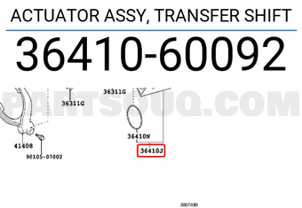 Toyota 3641060092 ACTUATOR ASSY, TRANSFER SHIFT