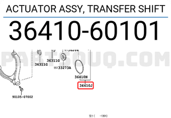 Toyota 3641060101 ACTUATOR ASSY, TRANSFER SHIFT