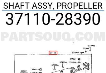 Toyota 3711028390 SHAFT ASSY, PROPELLER