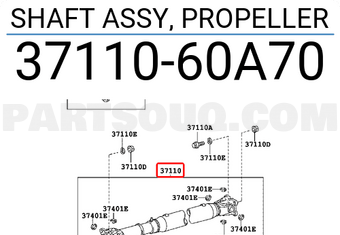 Toyota 3711060A70 SHAFT ASSY, PROPELLER