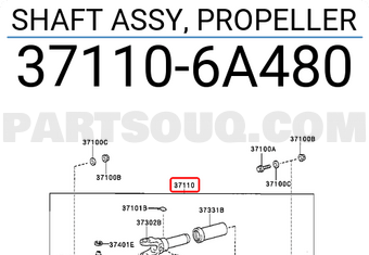 Toyota 371106A480 SHAFT ASSY, PROPELLER