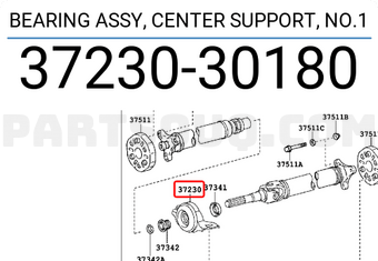 Toyota 3723030180 BEARING ASSY, CENTER SUPPORT, NO.1