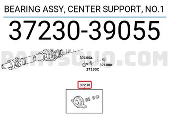 Toyota 3723039055 BEARING ASSY, CENTER SUPPORT, NO.1