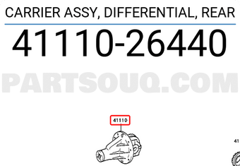 Toyota 4111026440 CARRIER ASSY, DIFFERENTIAL, REAR