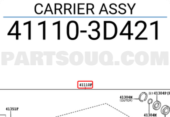 Toyota 411103D421 CARRIER ASSY